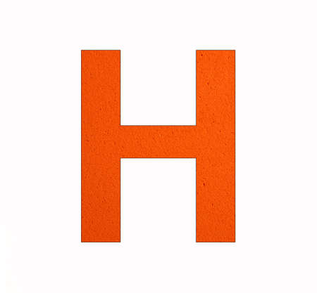 Uppercase letter H on eva rubber backgroundの写真素材