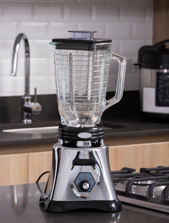 Modern silver blender - Kitchen backdrop