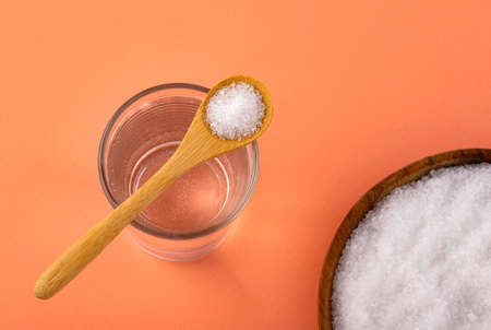 Magnesium chloride to mix with water - Text space