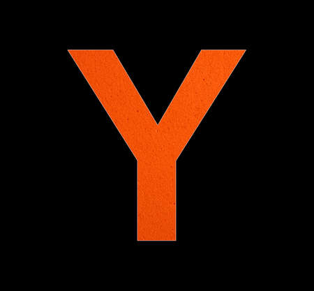 Uppercase letter Y on eva rubber backgroundの写真素材