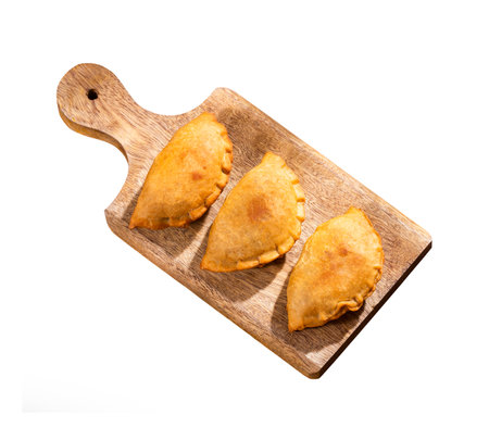 Traditional Argentine salty empanadas stuffed with meat