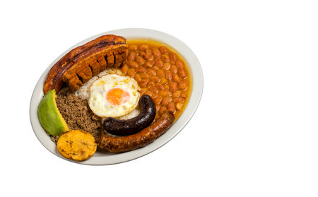 Paisa tray, typical Colombian main dish - Gastronomy of Antioquiaの写真素材