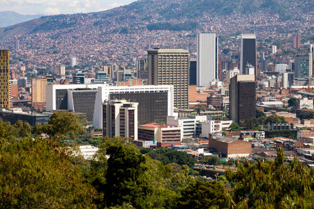 Medellin, Antioquia. Colombia - January 26, 2023. Medellin is the capital of the mountain, province of Antioquia in Colombia.のeditorial素材