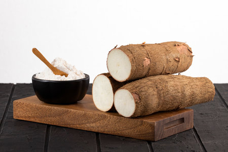 Manihot esculenta - Organic cassava (manioc) starchの写真素材