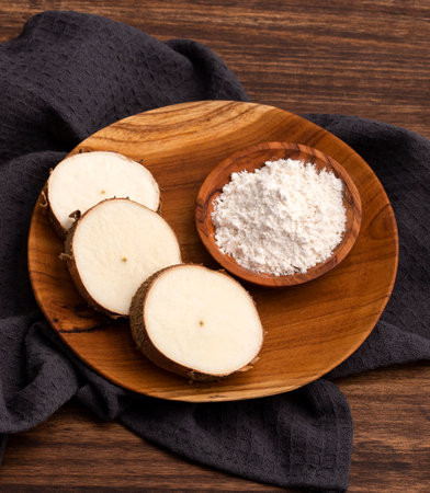 Manihot esculenta - Organic cassava root starchの写真素材