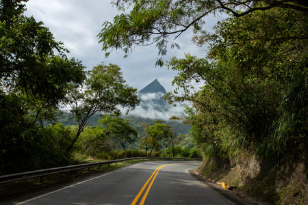 Cerro Tusa, a geological formation within the group of natural pyramids. Venice, Antioquia - Colombiaの写真素材
