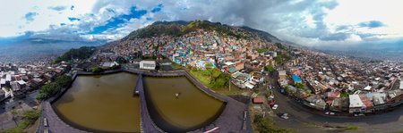 Medellin, Antioquia - Colombia. April 4, 2024. Constellations, the largest mural in the city, located in the Manrique neighborhoodのeditorial素材