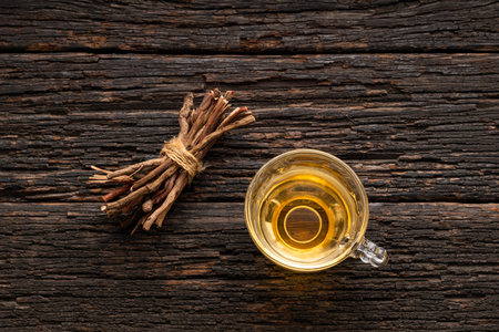 Smilax aspera - Organic sarsaparilla medicinal teaの写真素材