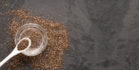 Water and chia seeds for good digestion - Salvia hispanica