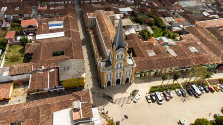 Caramanta, Antioquia - Colombia. October 27, 2024. Municipality with a population of 4,793 inhabitants.の写真素材