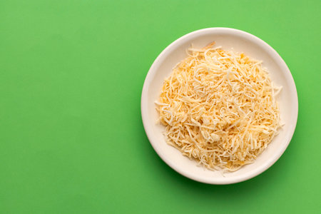 Fresh grated coconut in the bowl - Cocos nucifera.の写真素材