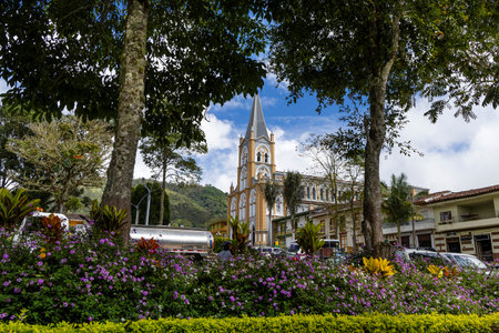 Caramanta, Antioquia - Colombia. October 27, 2024. Municipality with a population of 4,793 inhabitants.の写真素材