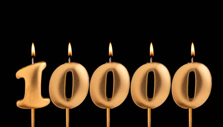 Number of followers or likes - Candle number 10000.の写真素材