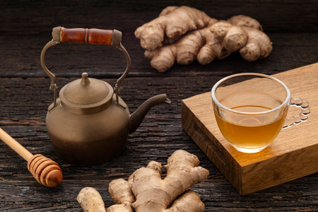 Organic ginger root - Zingiber officinale tea.