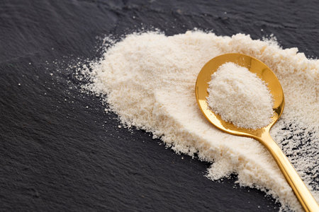 Hydrolyzed collagen mainly provides the elasticity of your skin.の写真素材