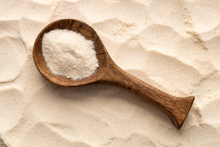 Hydrolyzed collagen mainly provides the elasticity of your skin.の写真素材