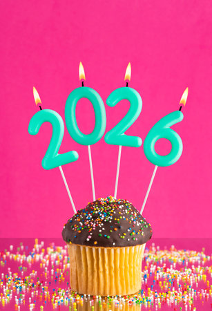 Candles number 2026 for happy new year - New Year's Eve Celebration