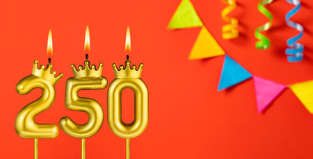 Number of followers or likes - Candle number 250
