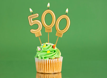 Number of followers or likes - Candle number 500