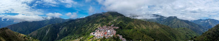 Buritica, Antioquia, Colombia. August 3, 2025. Municipality surrounded by mountains, with 9,359 inhabitants.の写真素材