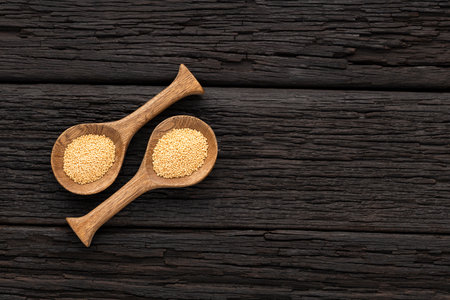 Raw dried organic amaranth seeds - Healthy ancestral cerealの写真素材