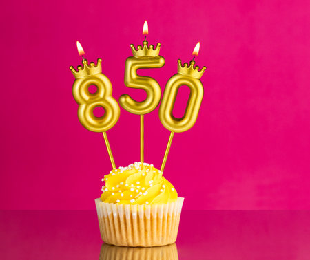 Number of followers or likes - Candle number 850の写真素材