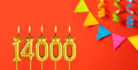 Candle number 14000 - Number of followers or likes