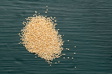 Chenopodium quinoa - Organic quinoa seeds scattered