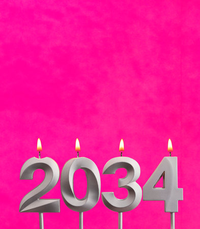 Candles number 2034 for happy new year - New Year's Eve Celebration