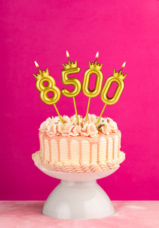 Candle number 8500の写真素材