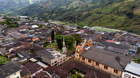 Pacora, Caldas - Colombia. October 5, 2025. It is a mountainous municipality located in the central Andes mountain range.の写真素材