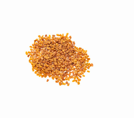 Heap of natural aromatic fenugreek seeds - Healthy foodの写真素材