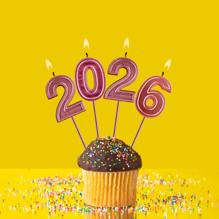 Candles number 2026 for happy new year - New Year's Eve Celebration