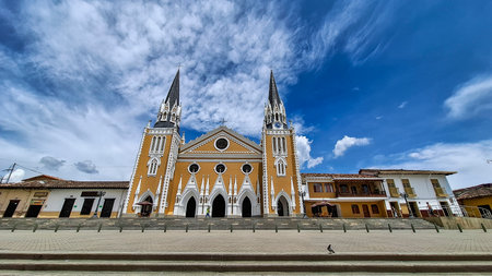 Antioquia, Colombia. April 15, 2025. Our Lady of Carmen Parish, Catholic Churchの写真素材