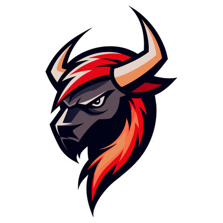Modern bull head logo illustration designのイラスト素材