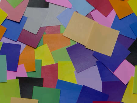 Confetti of various colors is spread out.の写真素材