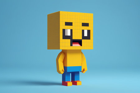 Surprising picture of Lego character's close-up lookの素材