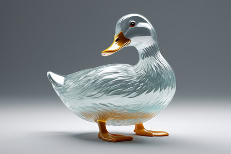 Crystal Clear Duck Ornaments, Glass Artwork Ducksの素材