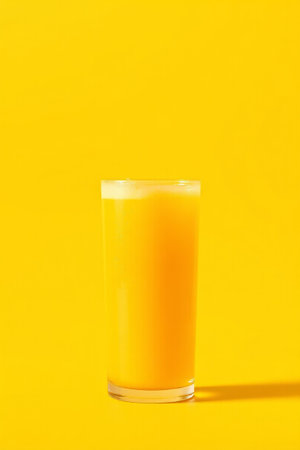 A vibrant drink of sunshine, bright colorsの素材