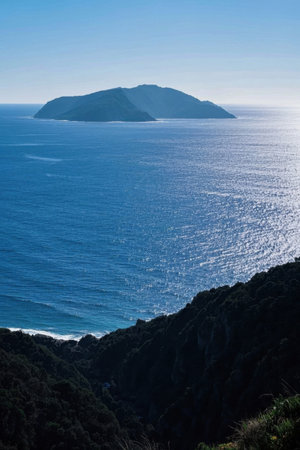 View from the mountain to the water Picturesの素材