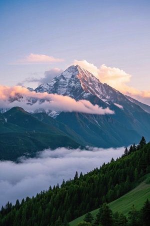 Mountain Cloud Tree Mountain Picturesの素材