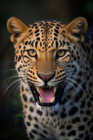 Black picture with a big smile on his faceの素材