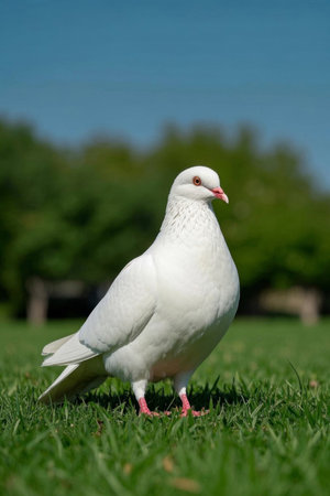 Picture of trees sitting on the grass in the parkの素材