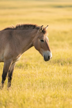 A horse standing in the grass Picturesの素材