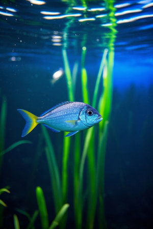 A fish swimming in water Imagesの素材