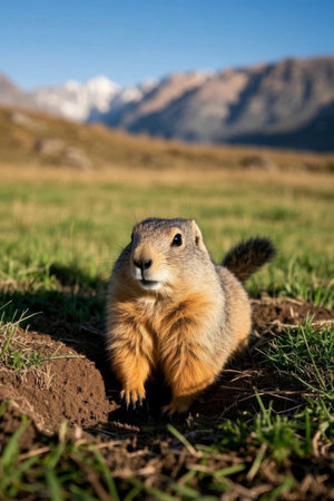 A small animal standing in the grass Pictureの素材