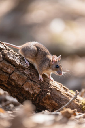 A little horseback riding on a branch Pictureの素材
