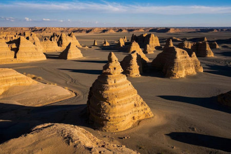 Magnificent wonders of the Yadan landscape, the uncanny workmanship of natureの素材