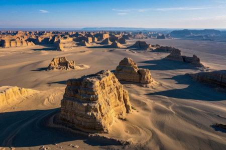 A magnificent picture of the landform of Yadan, the uncanny workmanship of natureの素材