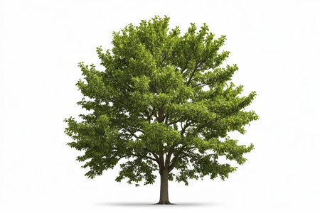 A tree-lined picture of nature, a vibrant green hopeの素材